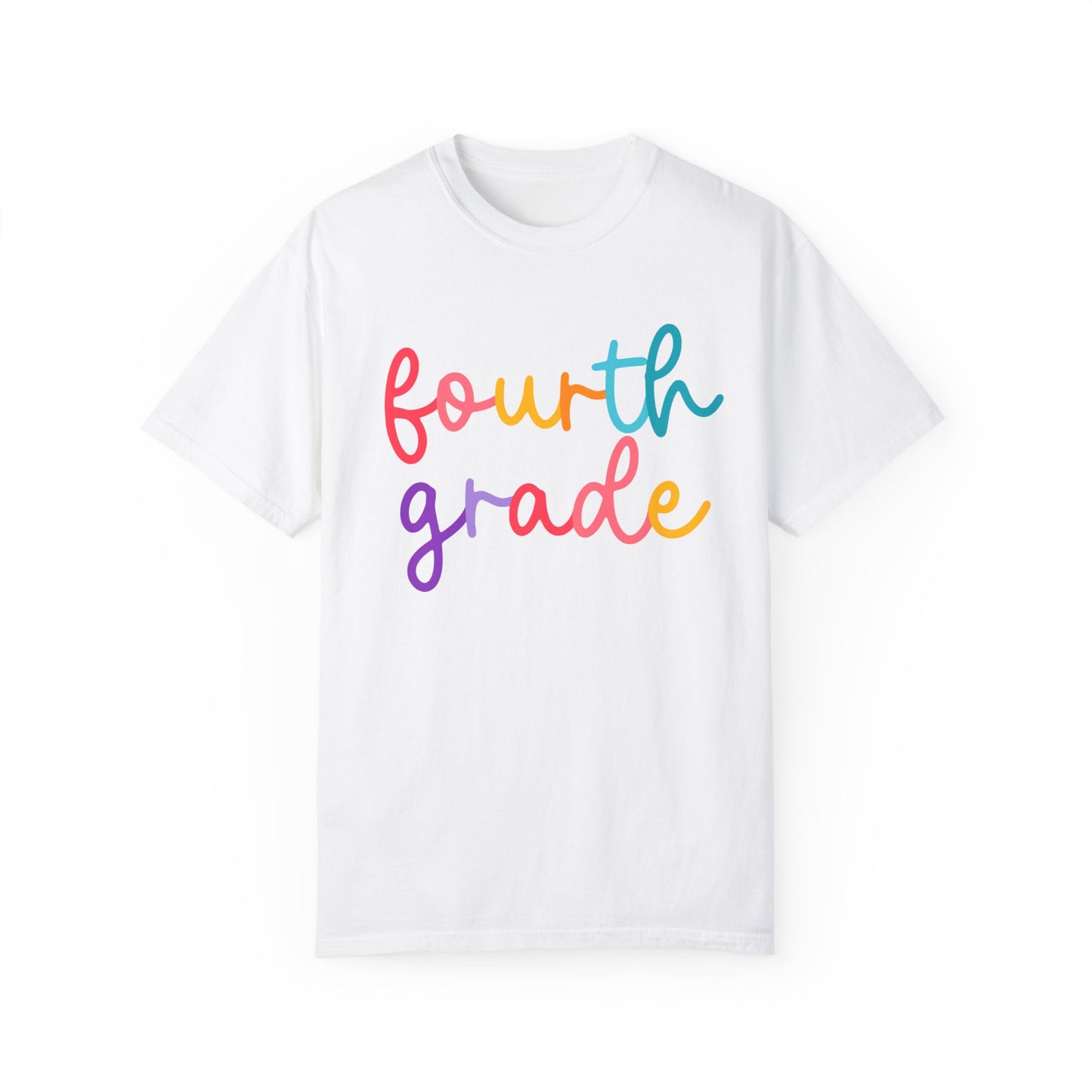 4th Grade Colorful Cursive Tee