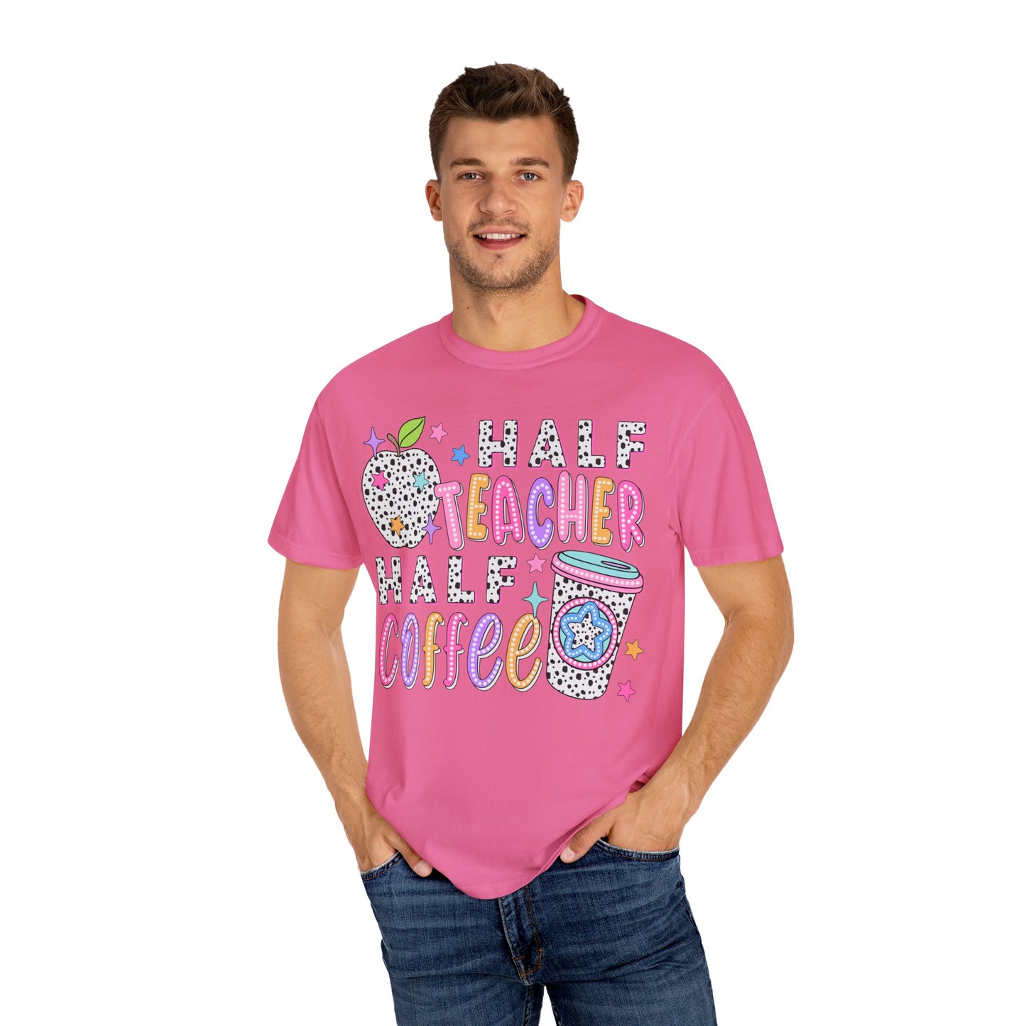 Dalmatian Dot Half Teacher Half Coffee Tee