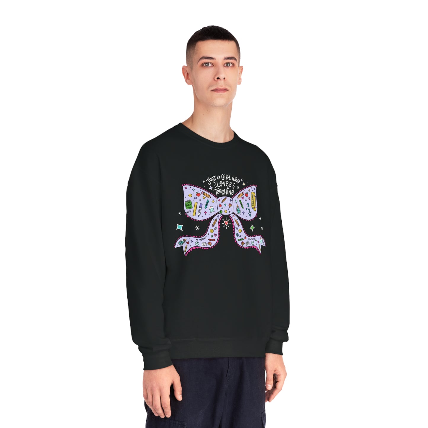 Just A Girl Who Loves Teaching (White Text + Purple) Sweatshirt