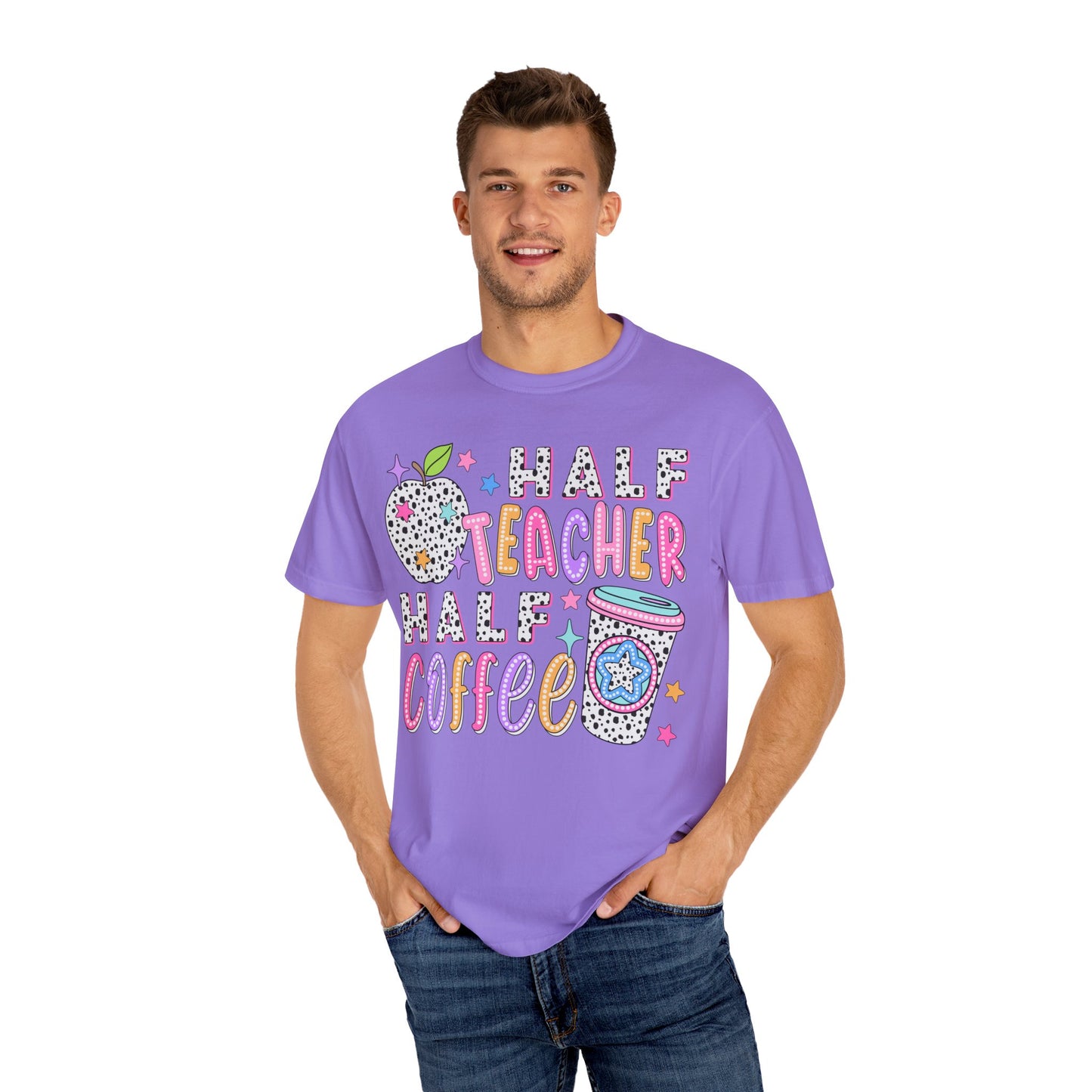 Dalmatian Dot Half Teacher Half Coffee Tee