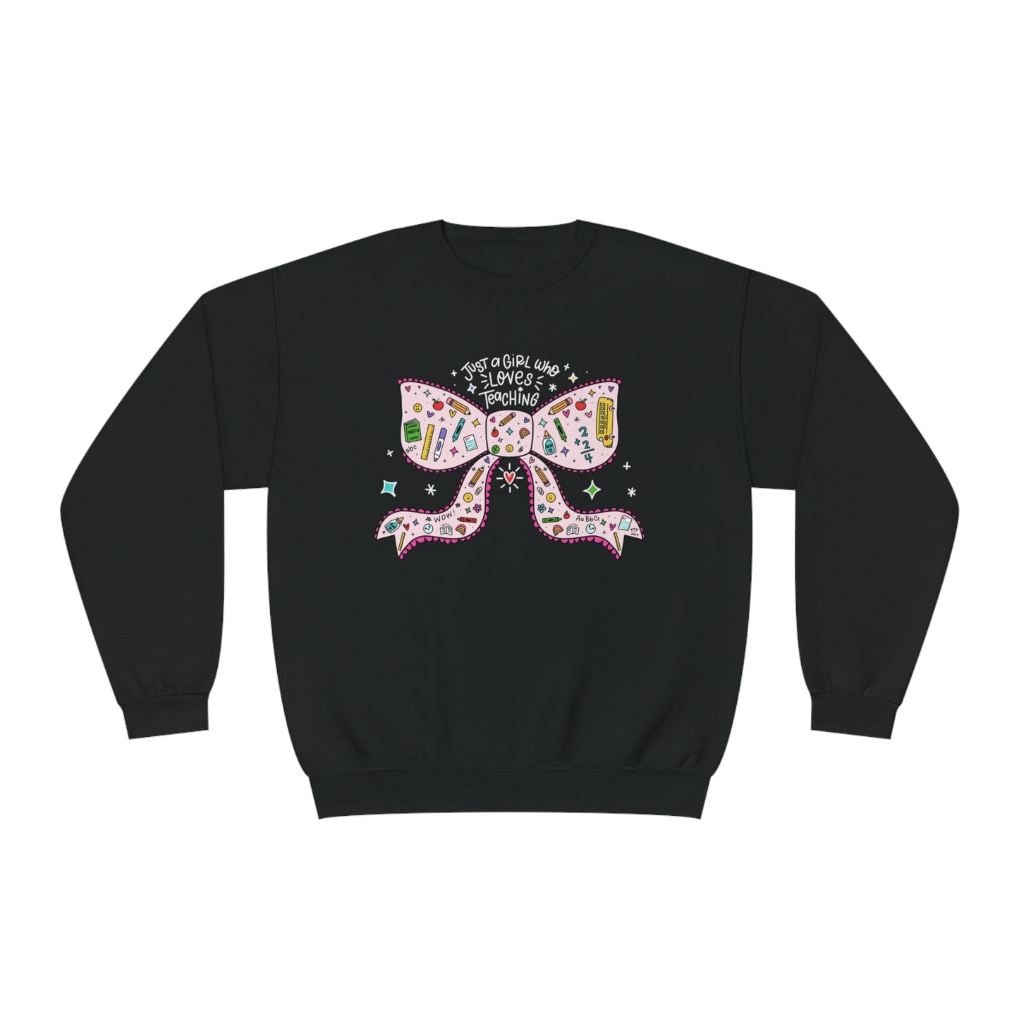 Just A Girl Who Loves Teaching (White Text + Pink) Sweatshirt