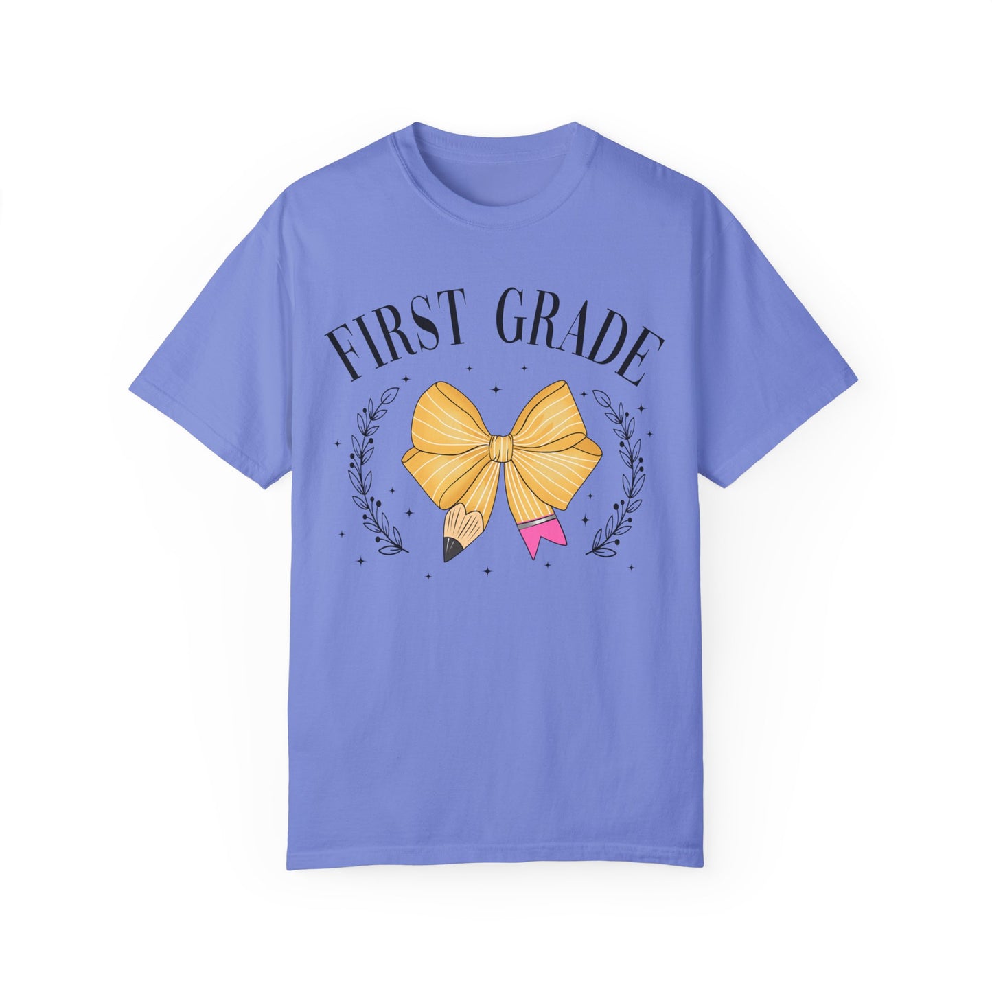 1st Grade Bow Teacher Tee
