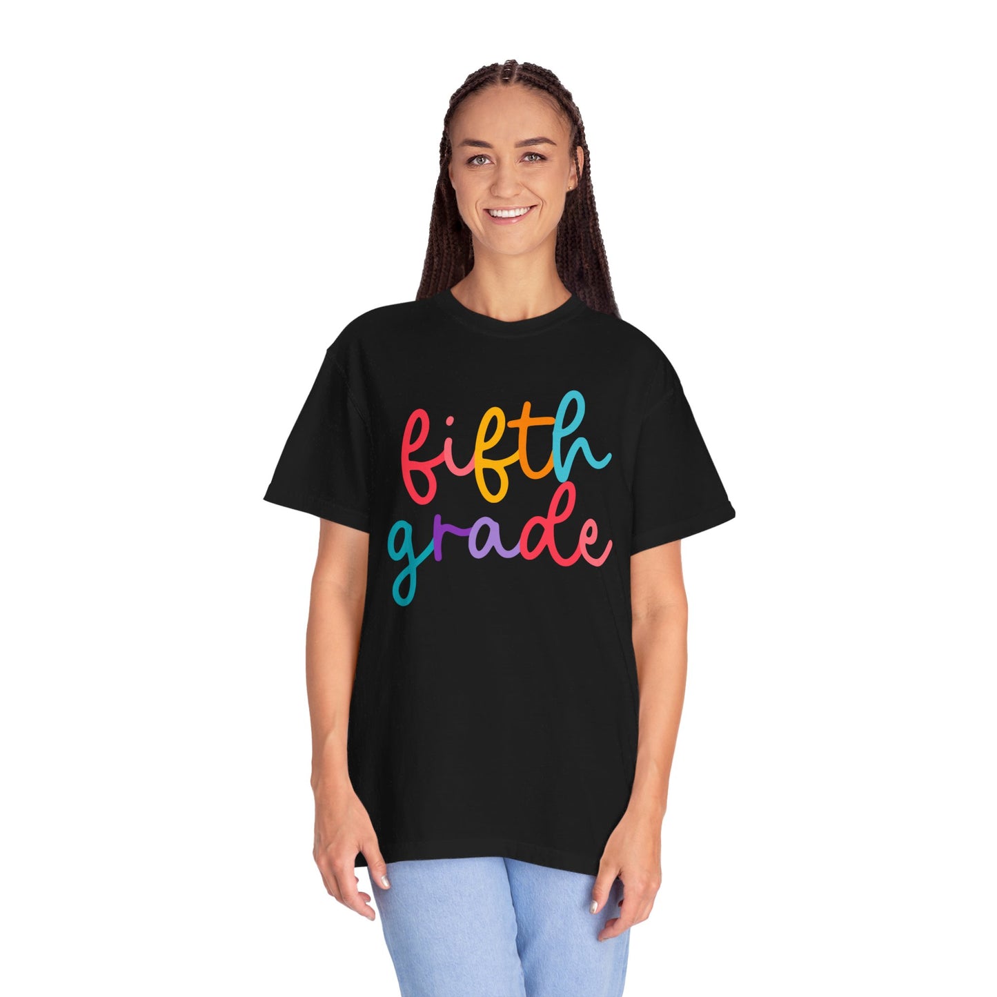5th Grade Colorful Cursive Tee