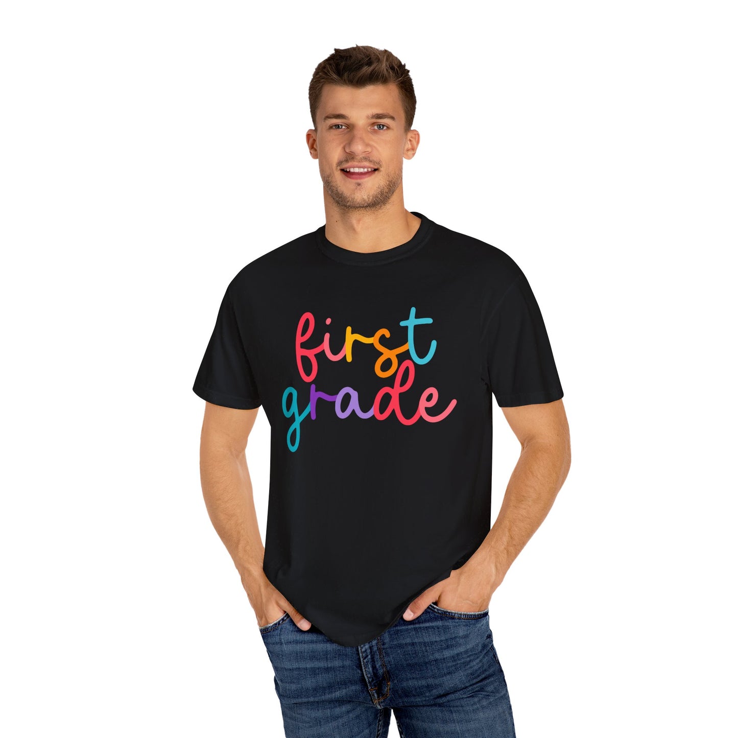 1st Grade Colorful Cursive Tee