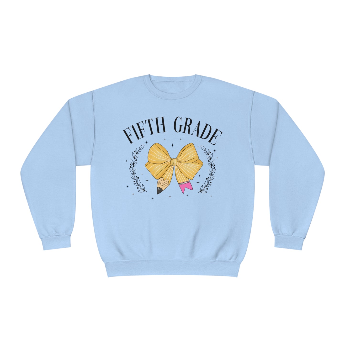 5th Grade Teacher Bow Crewneck Sweatshirt
