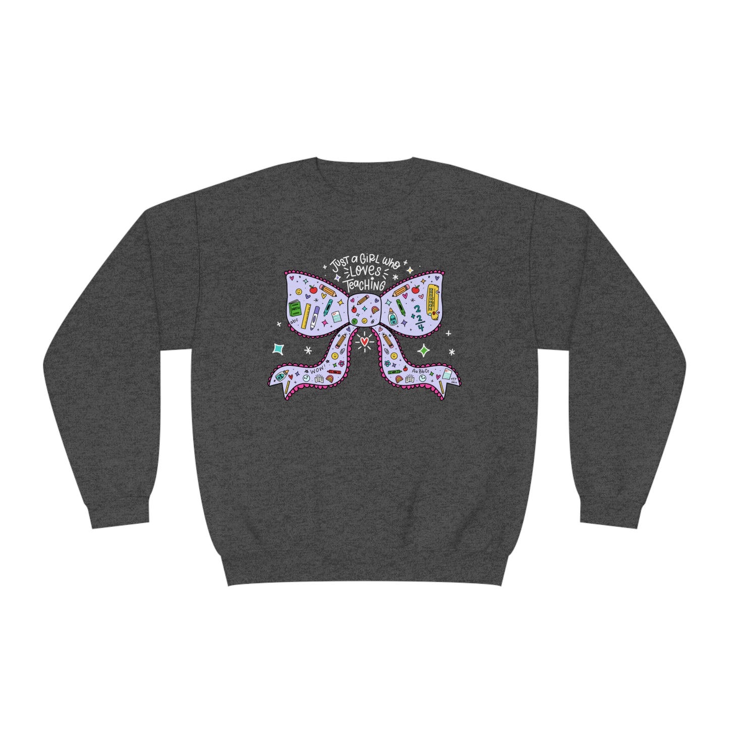 Just A Girl Who Loves Teaching (White Text + Purple) Sweatshirt