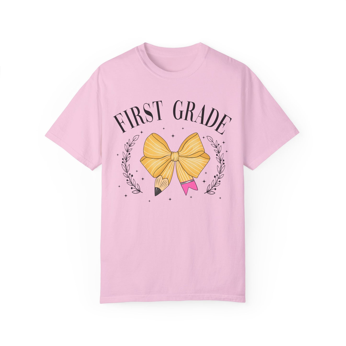 1st Grade Bow Teacher Tee