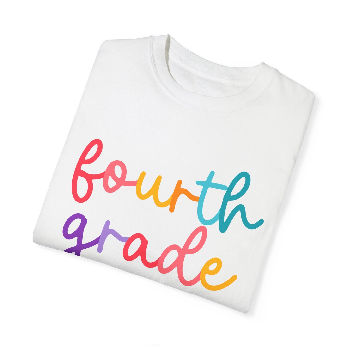 4th Grade Colorful Cursive Tee