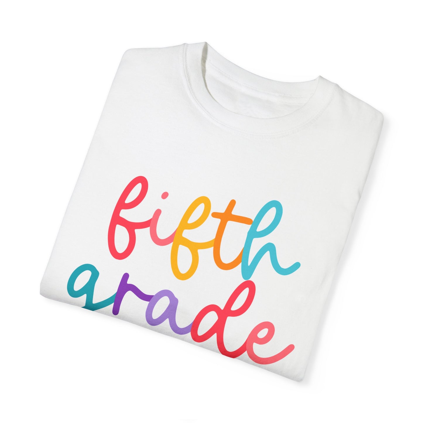 5th Grade Colorful Cursive Tee