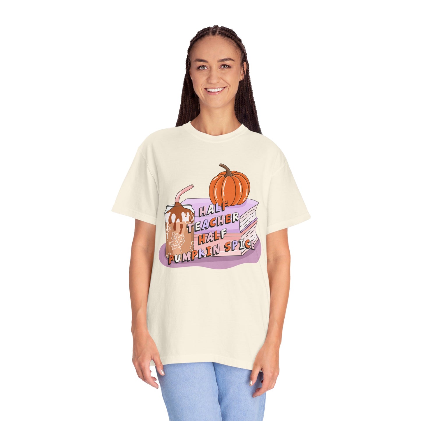Half Teacher Half Pumpkin Spice Tee