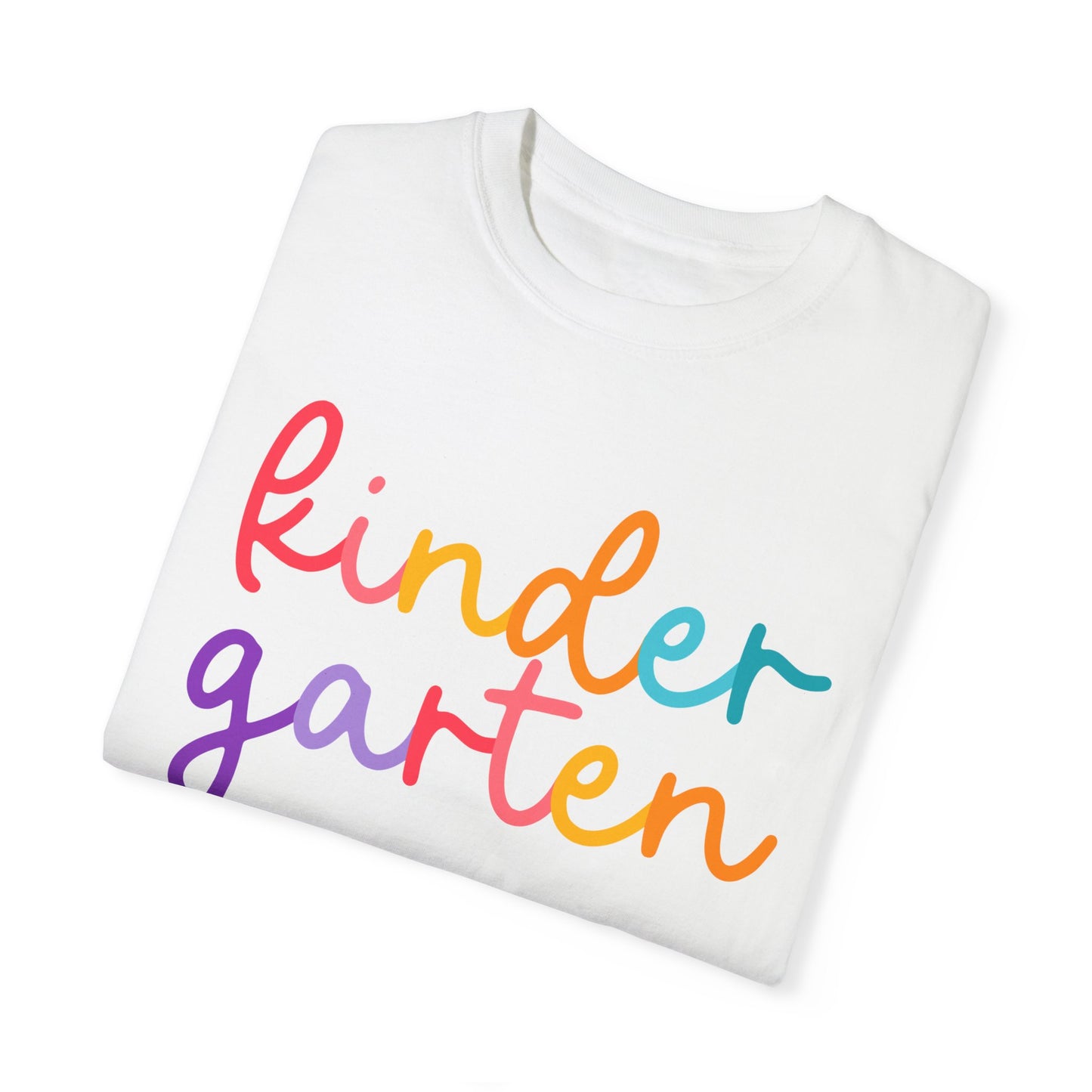 Kindergarten Colorful Cursive Tee