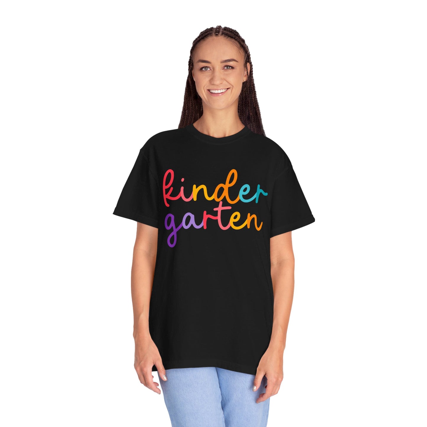 Kindergarten Colorful Cursive Tee