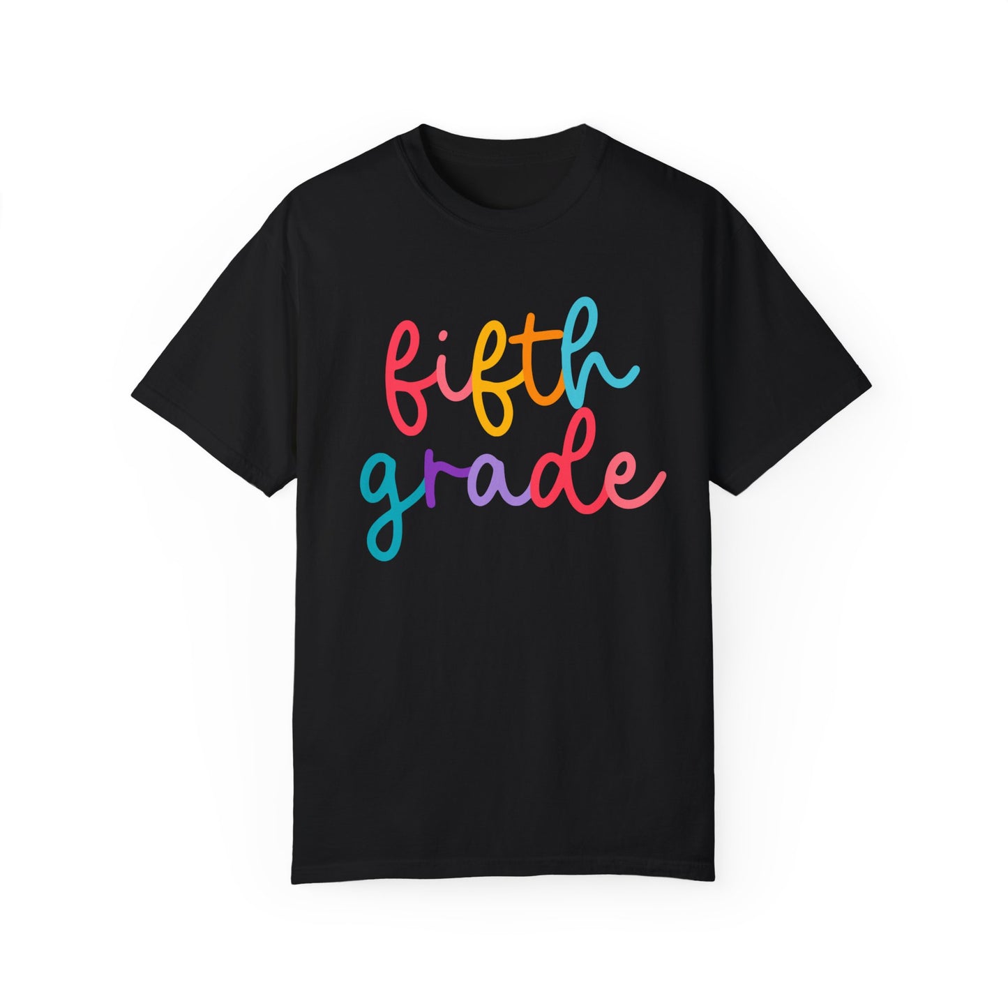 5th Grade Colorful Cursive Tee