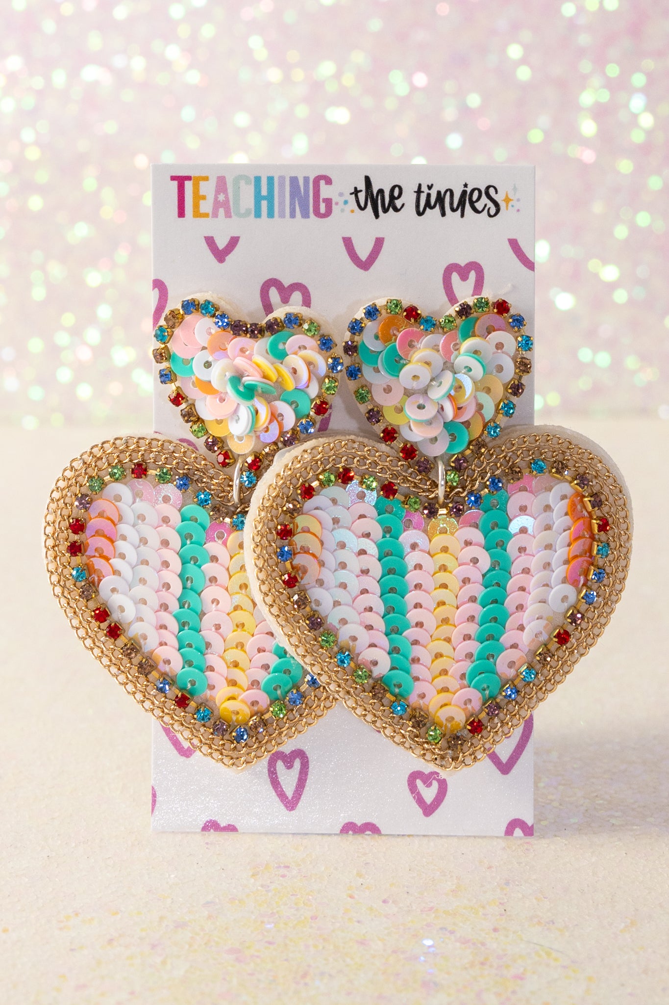 Sequin Sweetheart Earrings