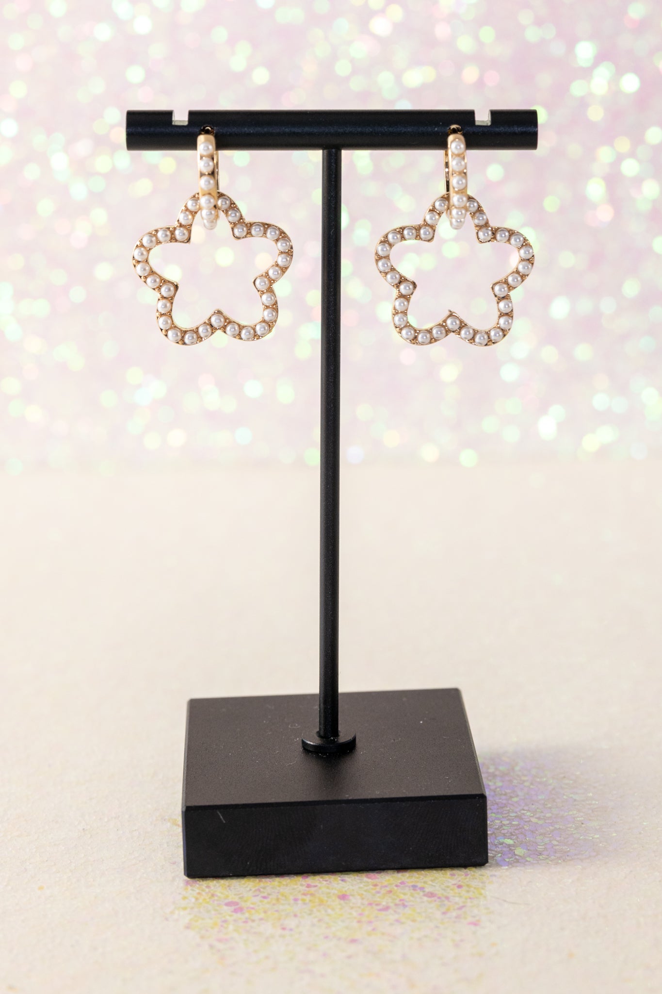 Dainty Daisy Hoop Earrings