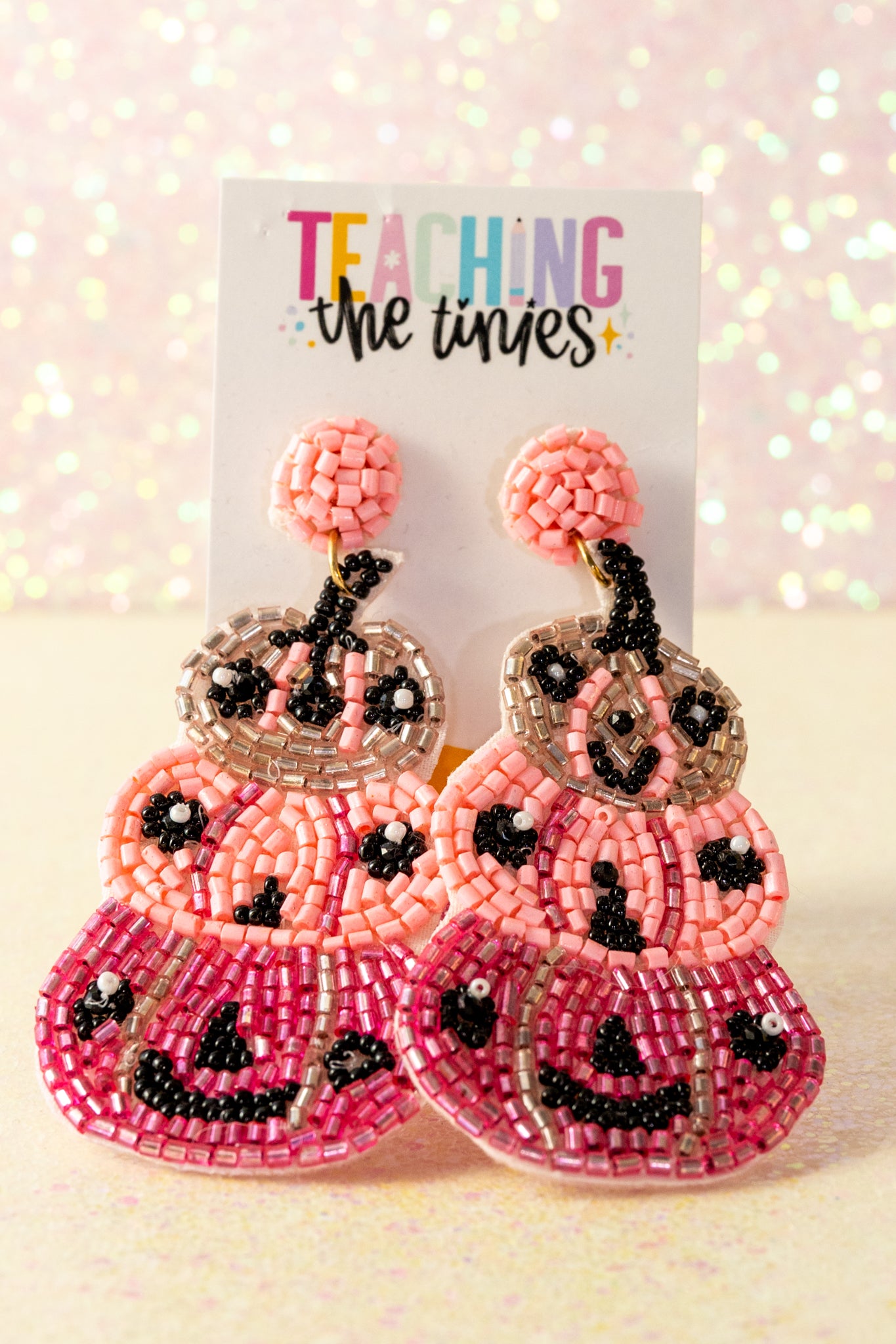 Pretty Pink Pumpkin Pals Earrings