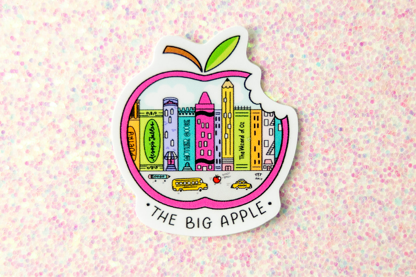 The Big Pink Apple Sticker