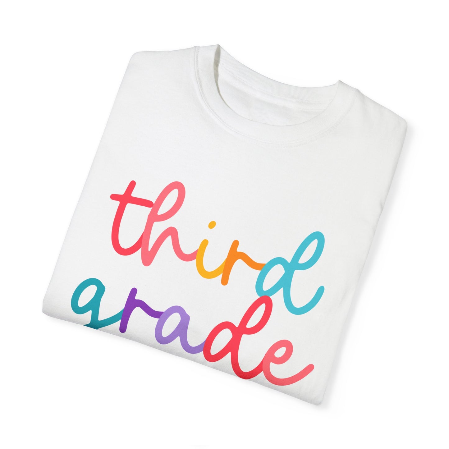 3rd Grade Colorful Cursive Tee