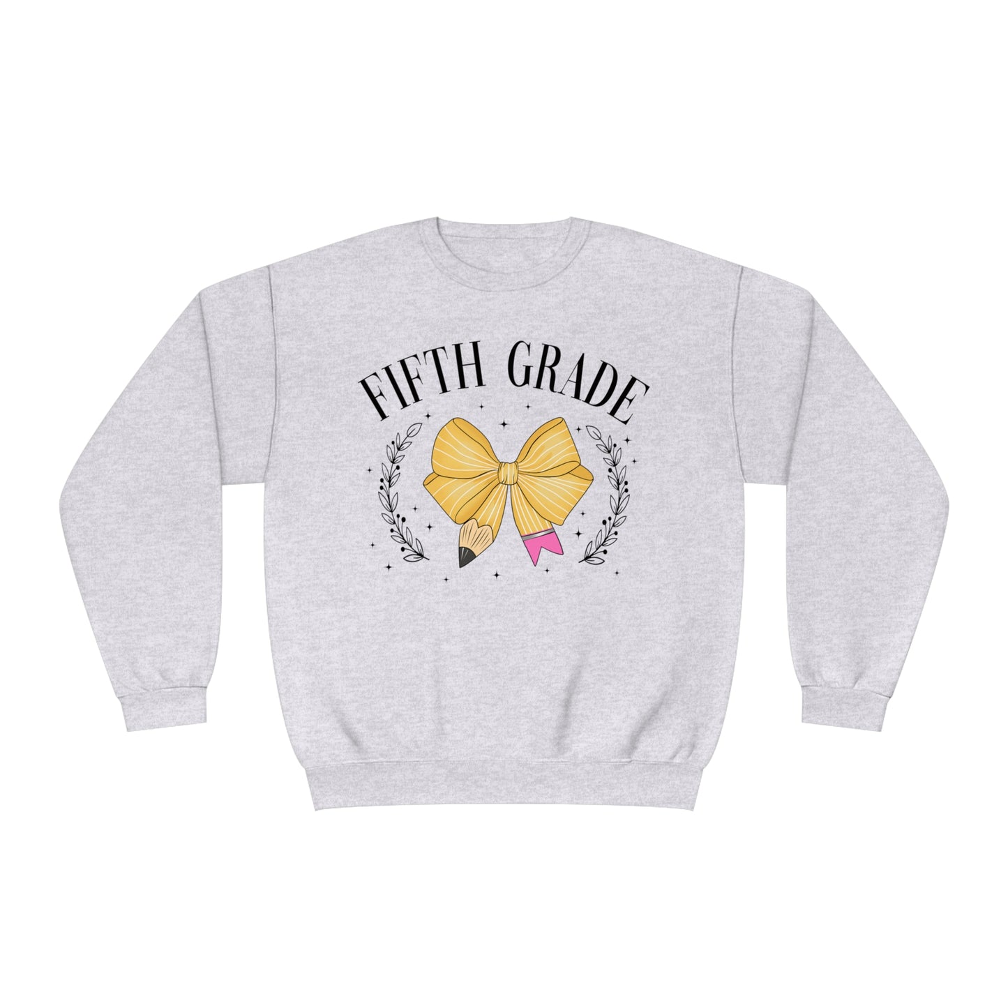5th Grade Teacher Bow Crewneck Sweatshirt