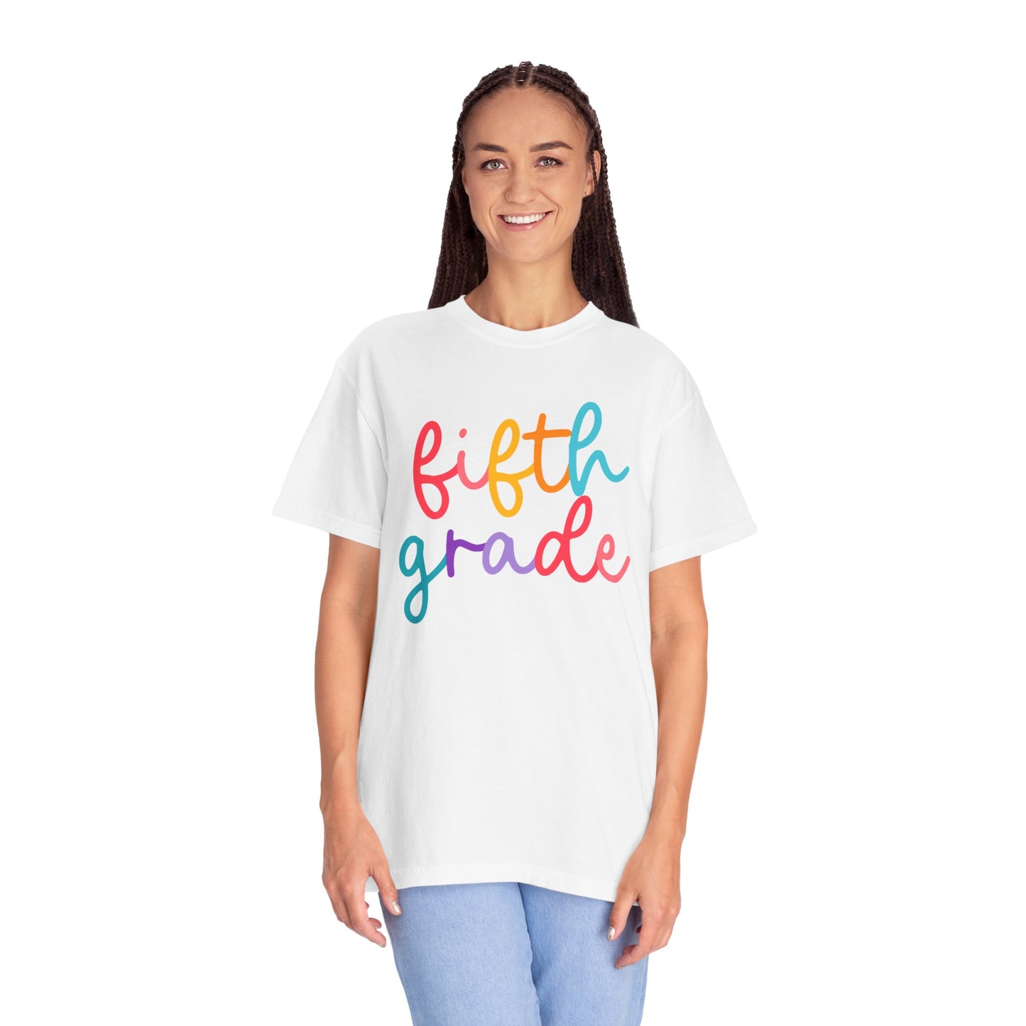 5th Grade Colorful Cursive Tee