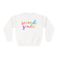 2nd Grade Colorful Cursive Teacher Crewneck Sweatshirt