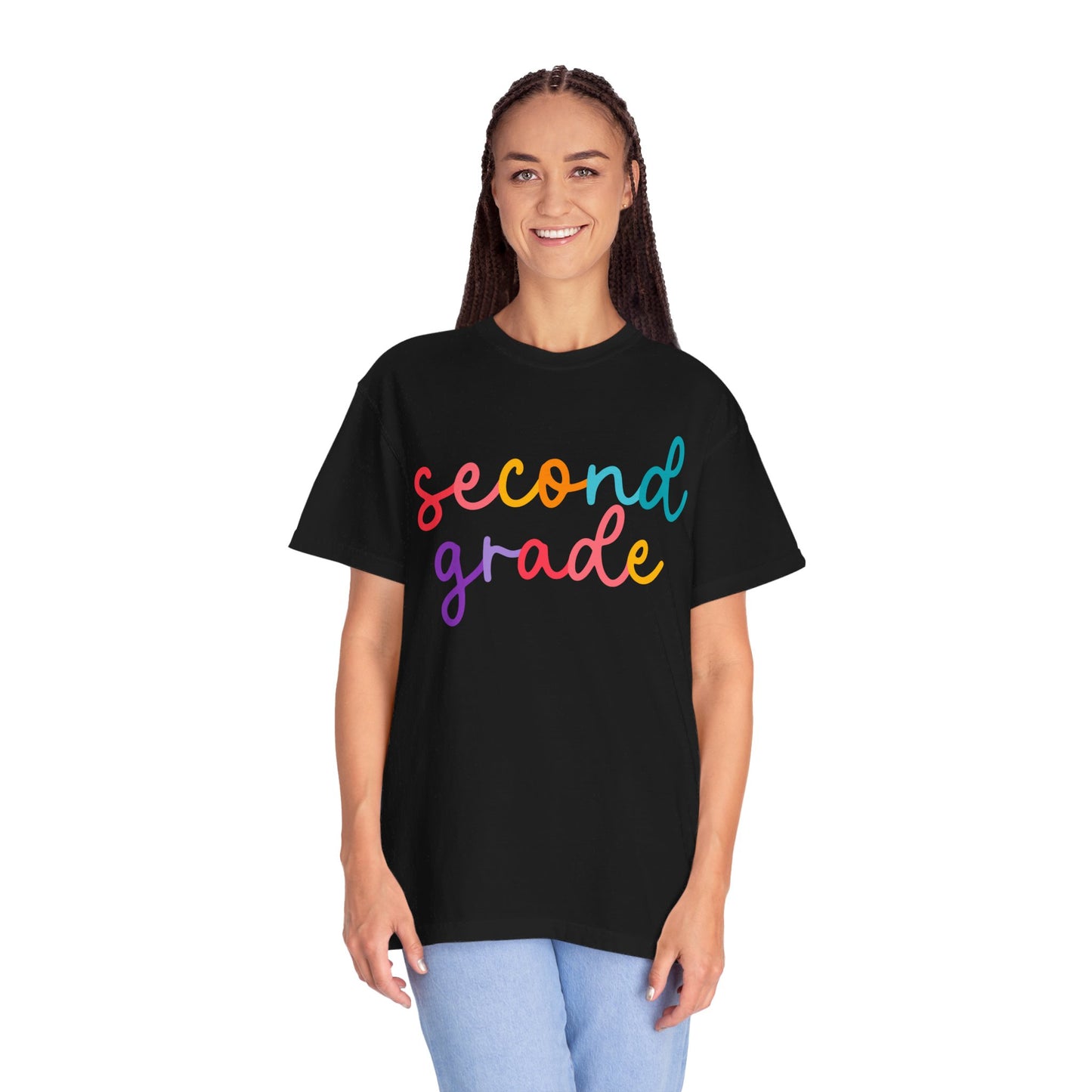 2nd Grade Colorful Cursive Tee