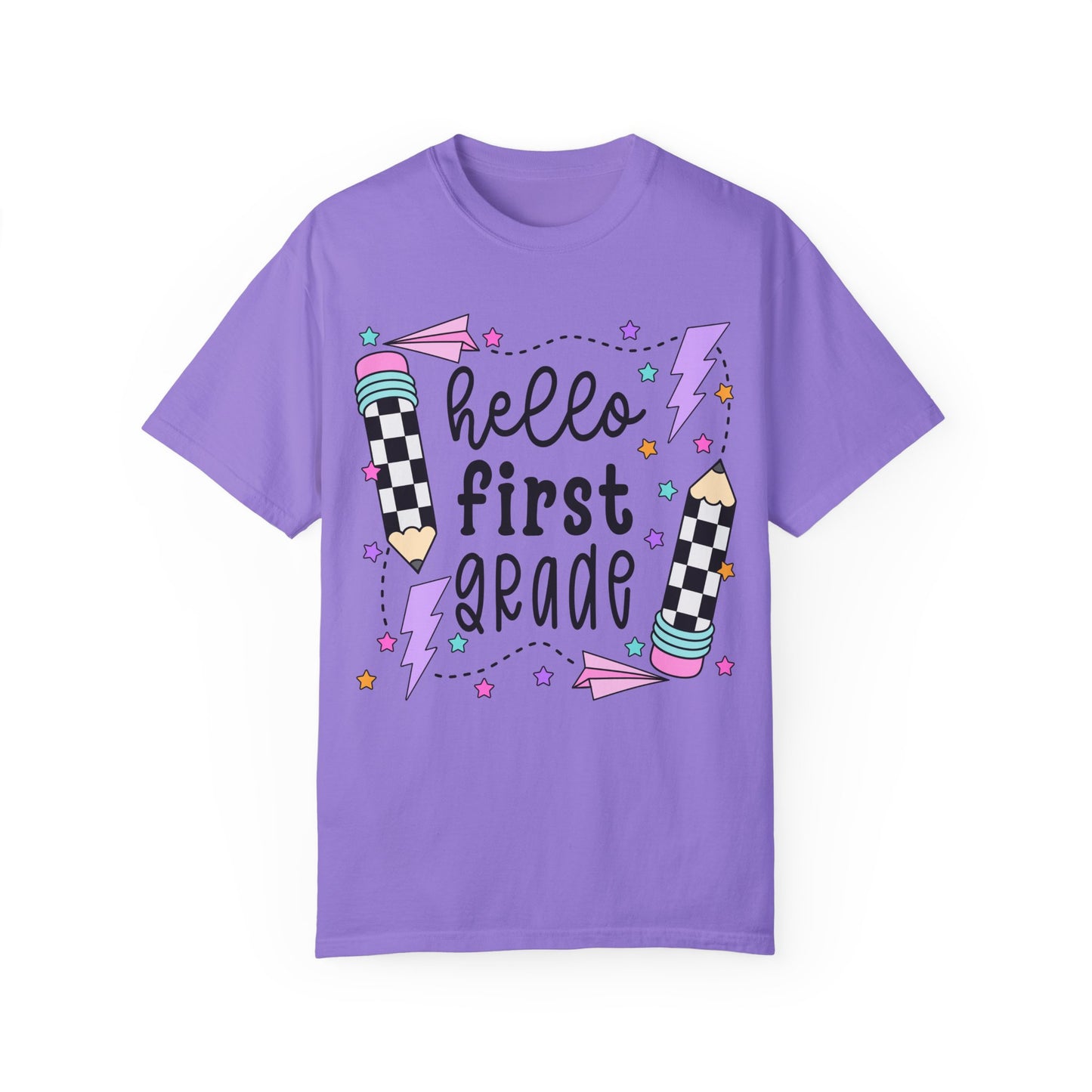 Hello 1st Grade Teacher Tee