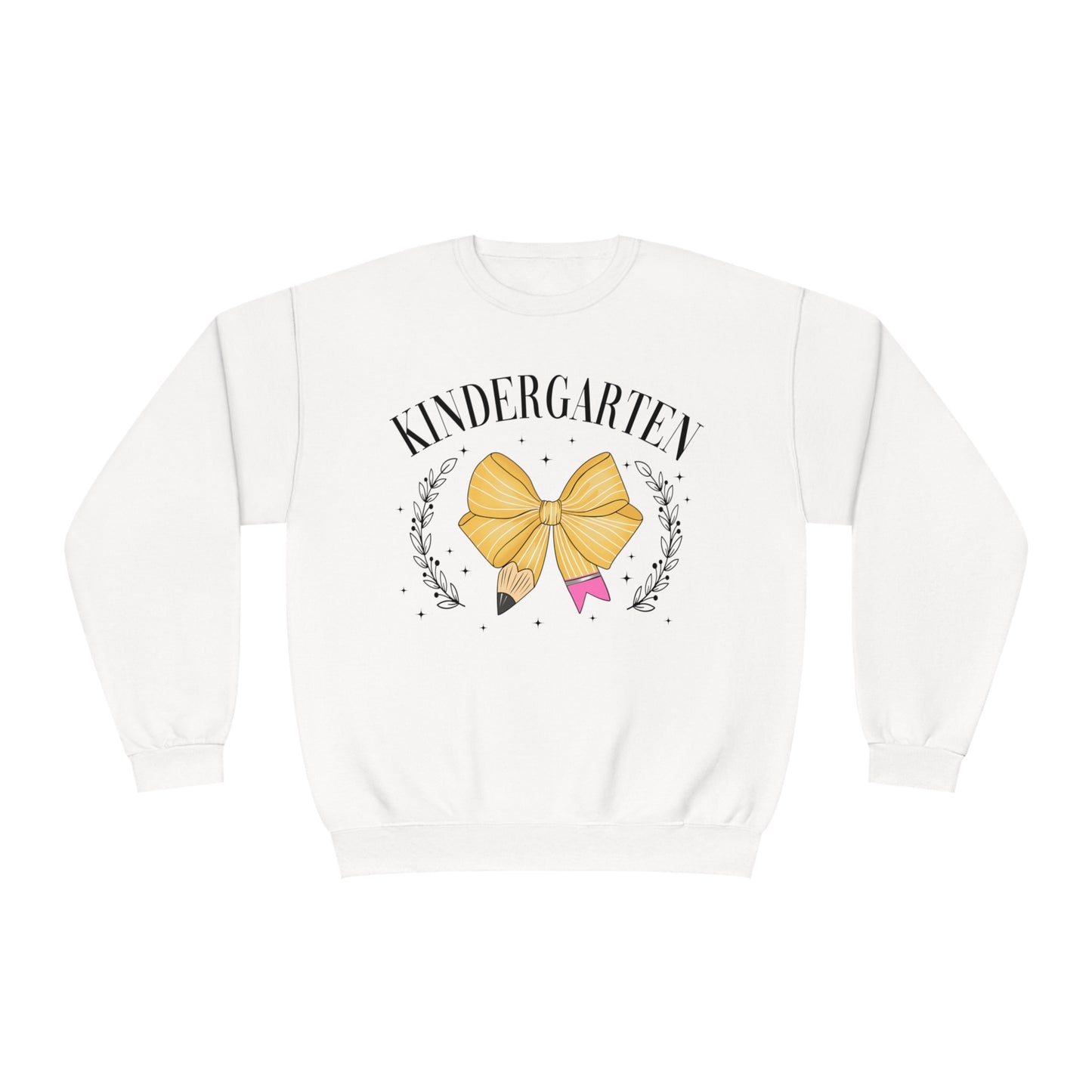 Kindergarten Teacher Bow Crewneck Sweatshirt