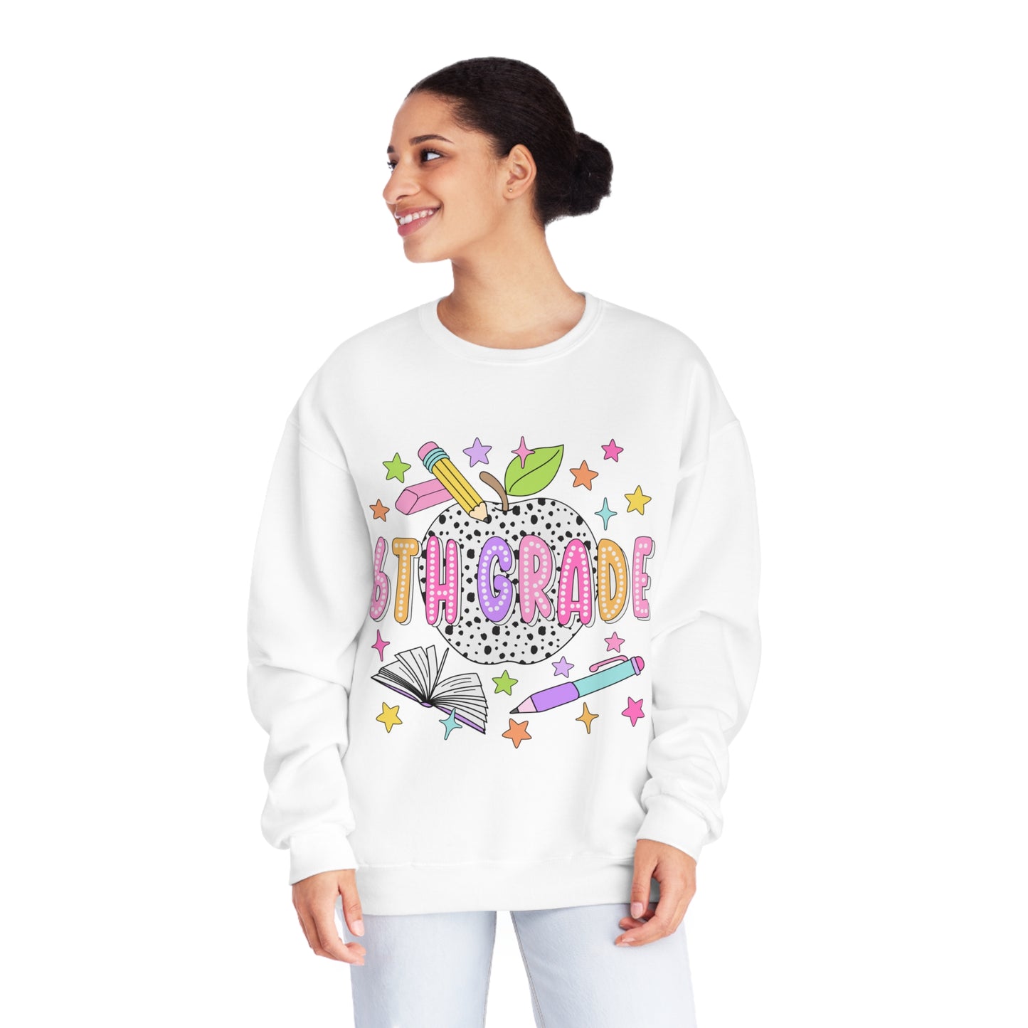 6th Grade Dalmatian Crewneck Sweatshirt