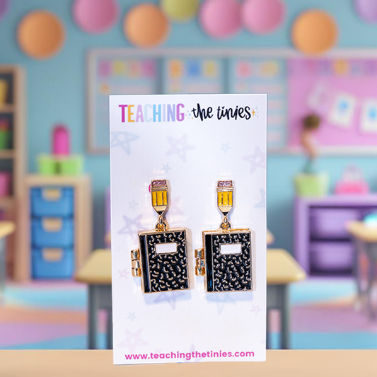 Composition Cutie Earrings (In Black)