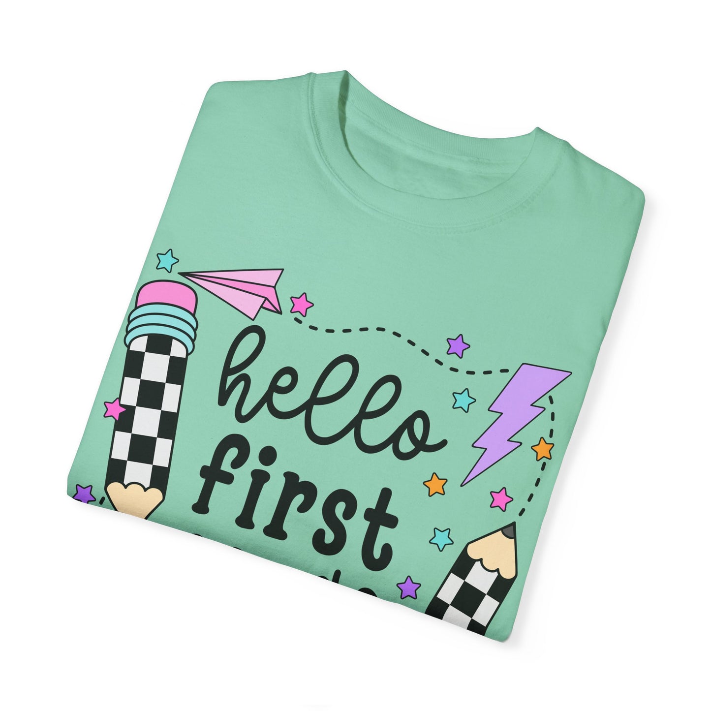 Hello 1st Grade Teacher Tee
