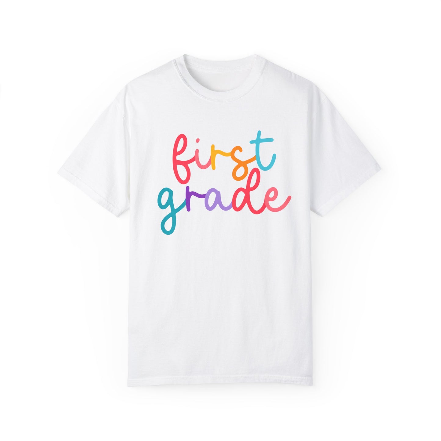 1st Grade Colorful Cursive Tee