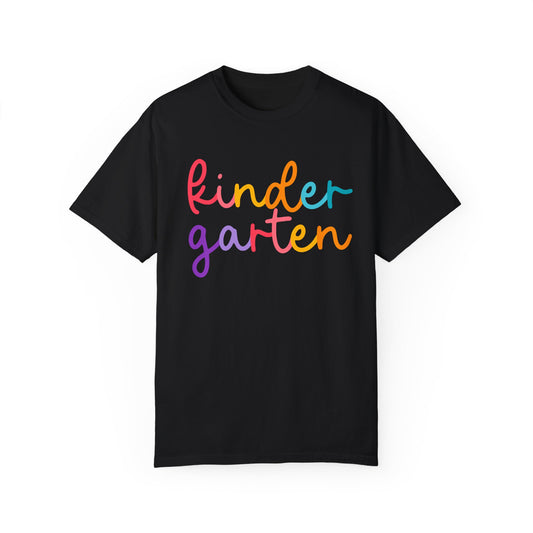 Kindergarten Colorful Cursive Tee