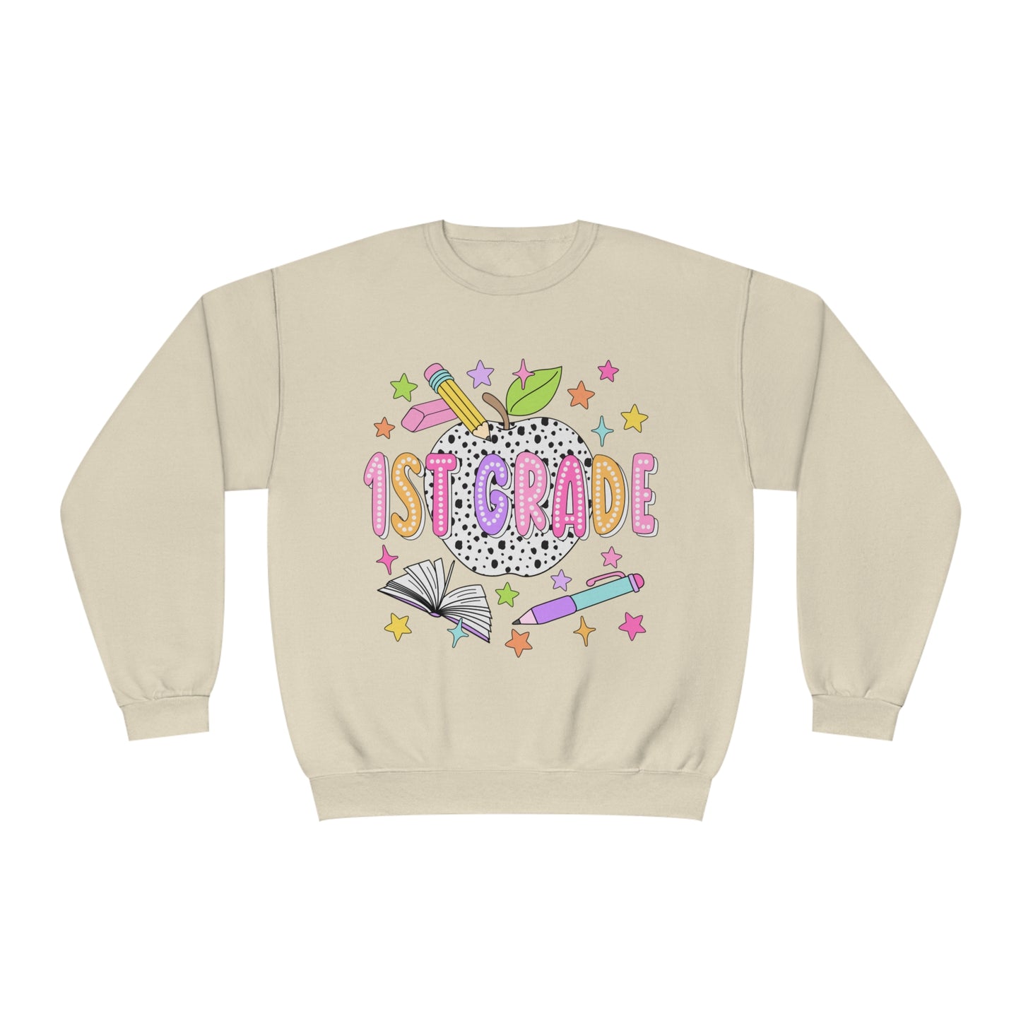 1st Grade Dalmatian Crewneck Sweatshirt