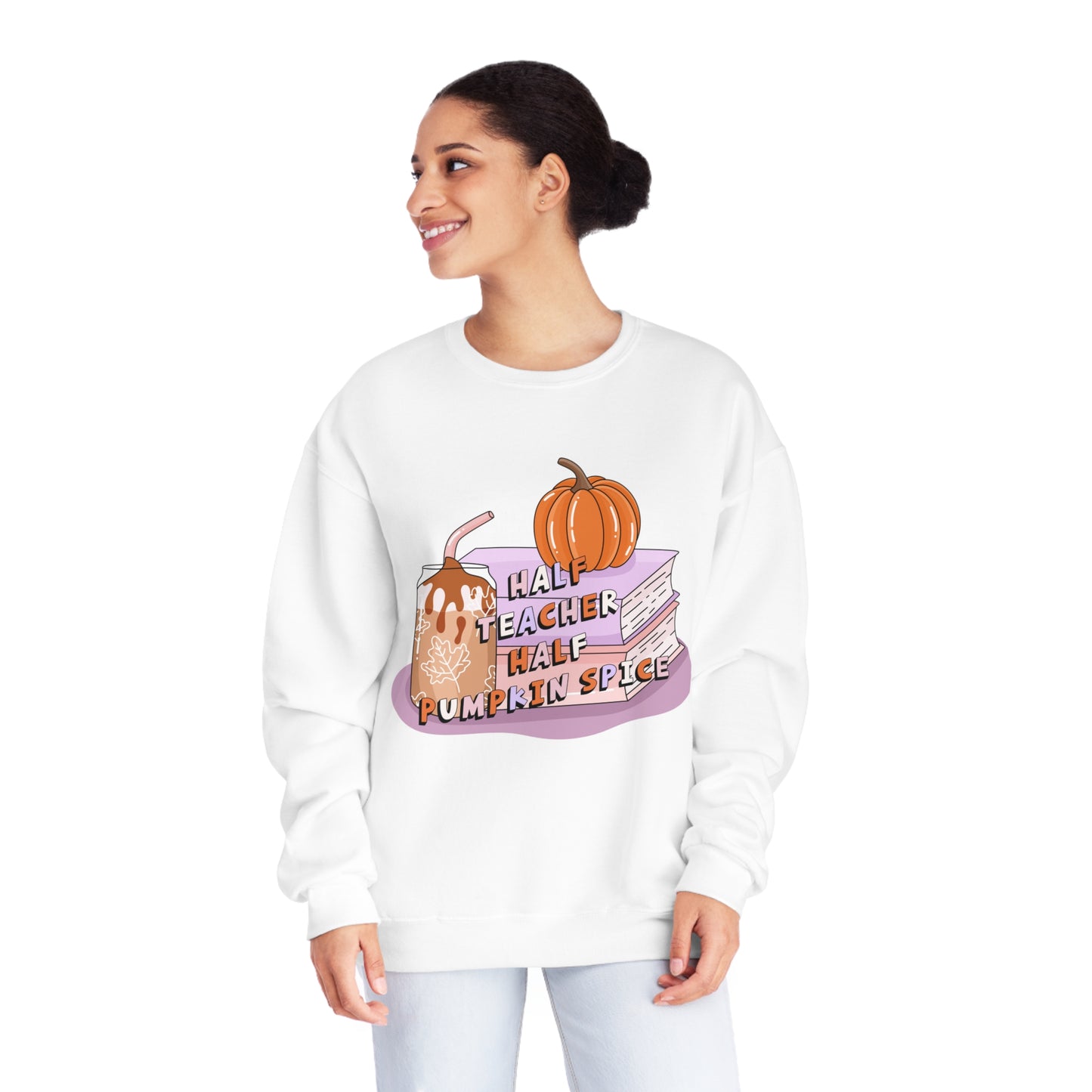 Half Teacher Half Pumpkin Spice Sweatshirt