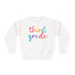 3rd Grade Colorful Cursive Teacher Crewneck Sweatshirt