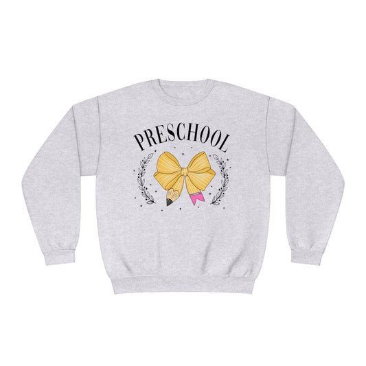 Pre-K Teacher Bow Crewneck Sweatshirt