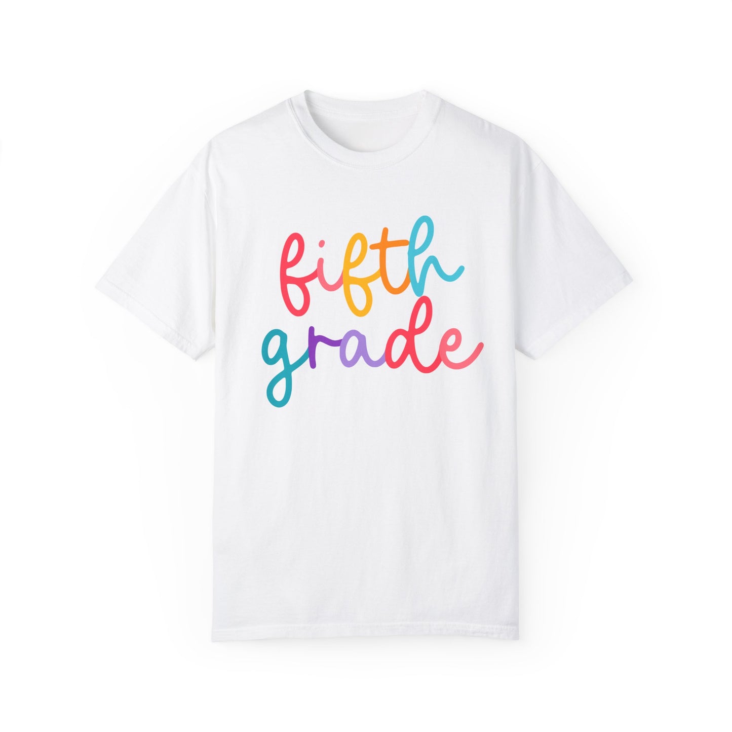 5th Grade Colorful Cursive Tee