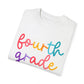 4th Grade Colorful Cursive Tee