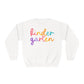 Kindergarten Colorful Cursive Teacher Crewneck Sweatshirt