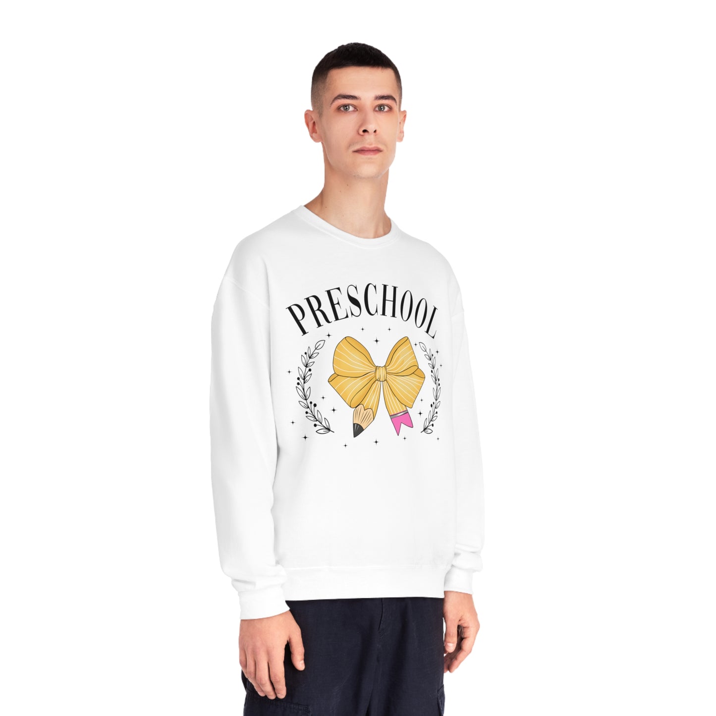 Pre-K Teacher Bow Crewneck Sweatshirt