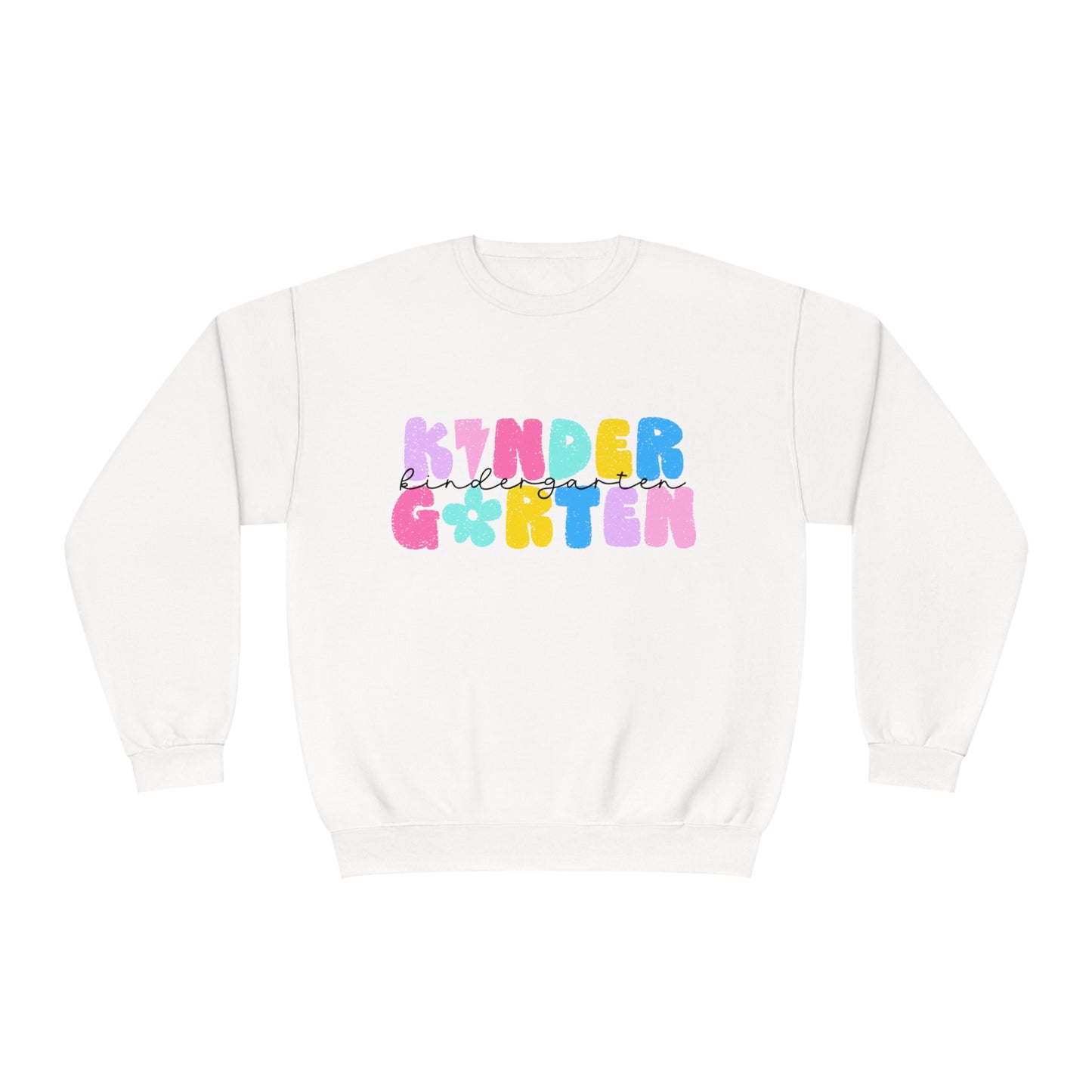 Kindergarten Flower Power Teacher Crewneck Sweatshirt