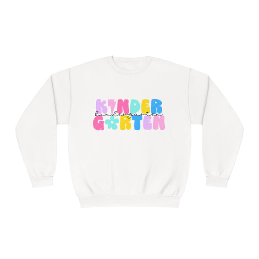 Kindergarten Flower Power Teacher Crewneck Sweatshirt
