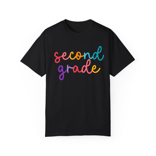 2nd Grade Colorful Cursive Tee