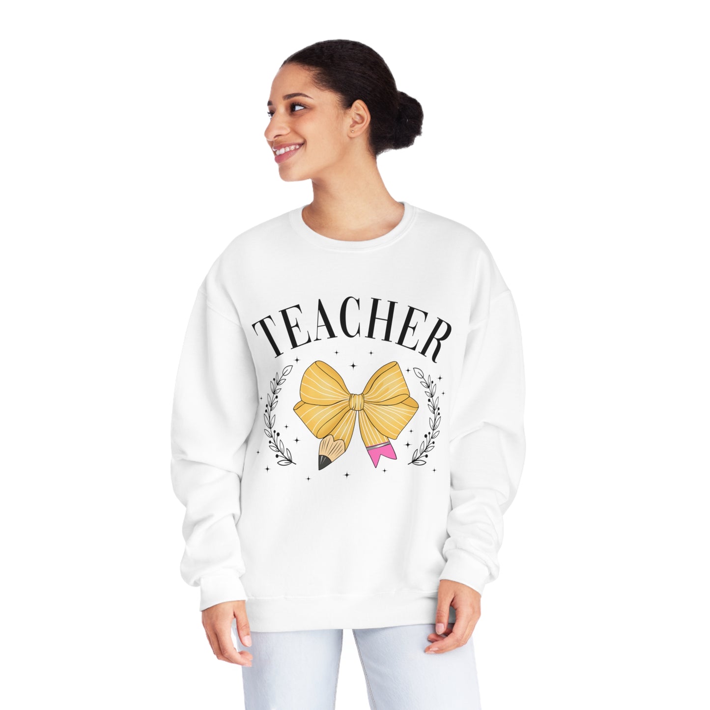 Teacher Bow Crewneck Sweatshirt