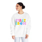 1st Grade Flower Power Teacher Crewneck Sweatshirt