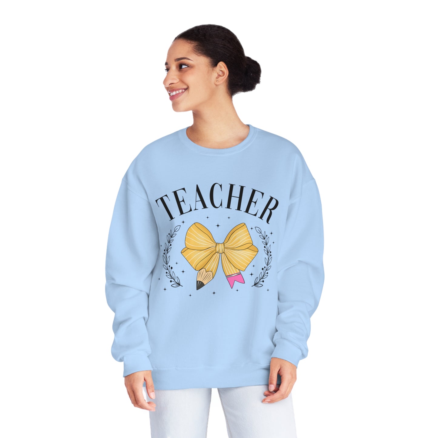 Teacher Bow Crewneck Sweatshirt