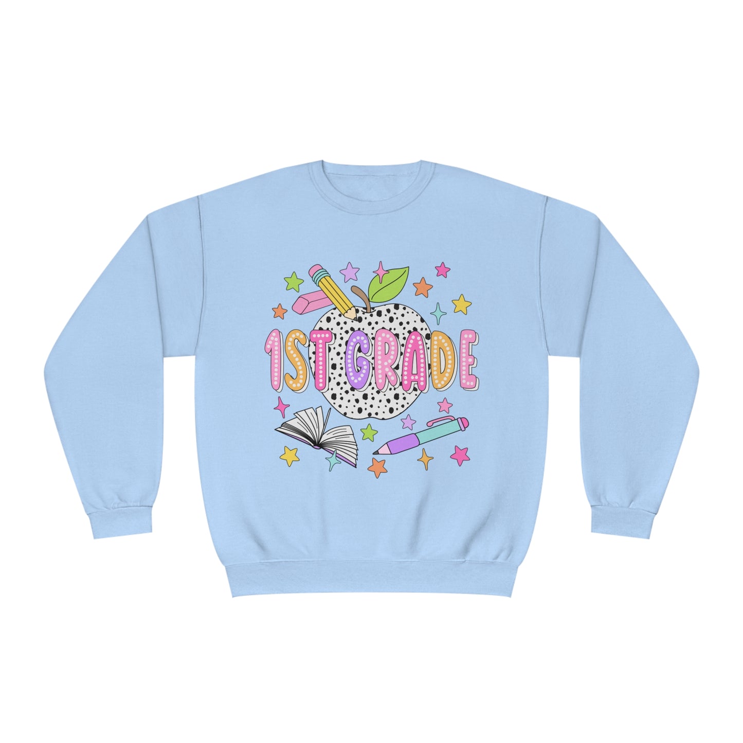 1st Grade Dalmatian Crewneck Sweatshirt