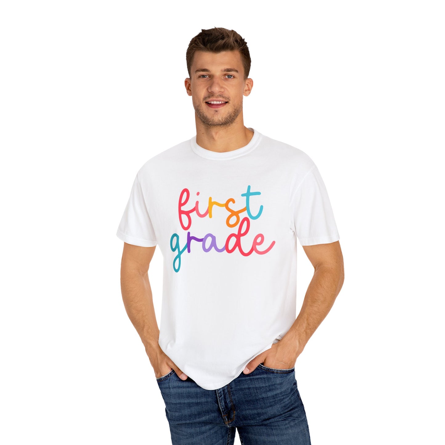 1st Grade Colorful Cursive Tee