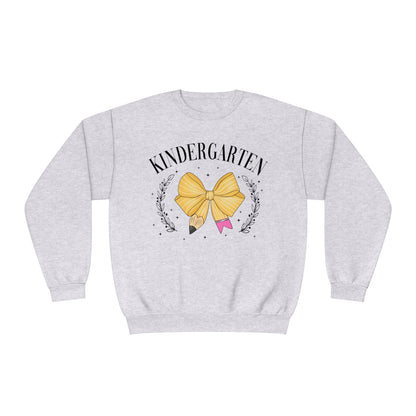 Kindergarten Teacher Bow Crewneck Sweatshirt